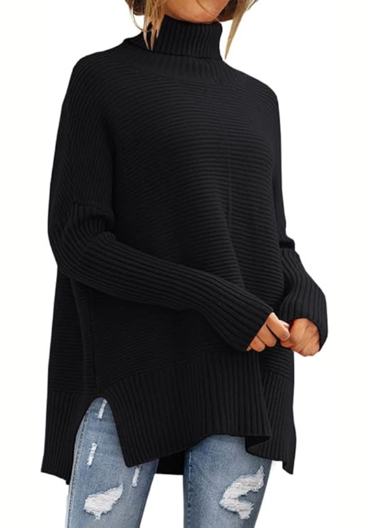 Ambra High Neck Knitted Sweater, view 2 - Elena Harper