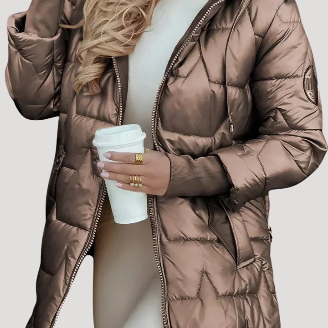 Women's Quilted Hooded Down Jacket