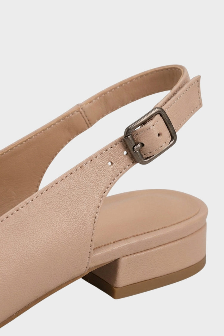 Women's Pointed Slingback Pumps | Two-Tone Front