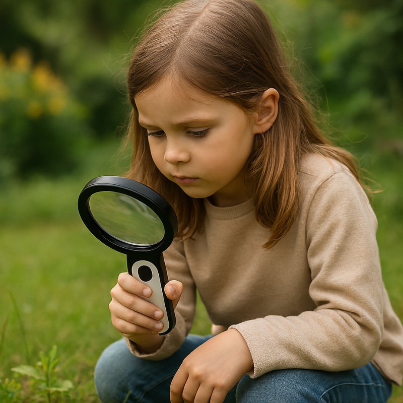 Unisex LED Magnifying Glass with Adjustable Light for Reading