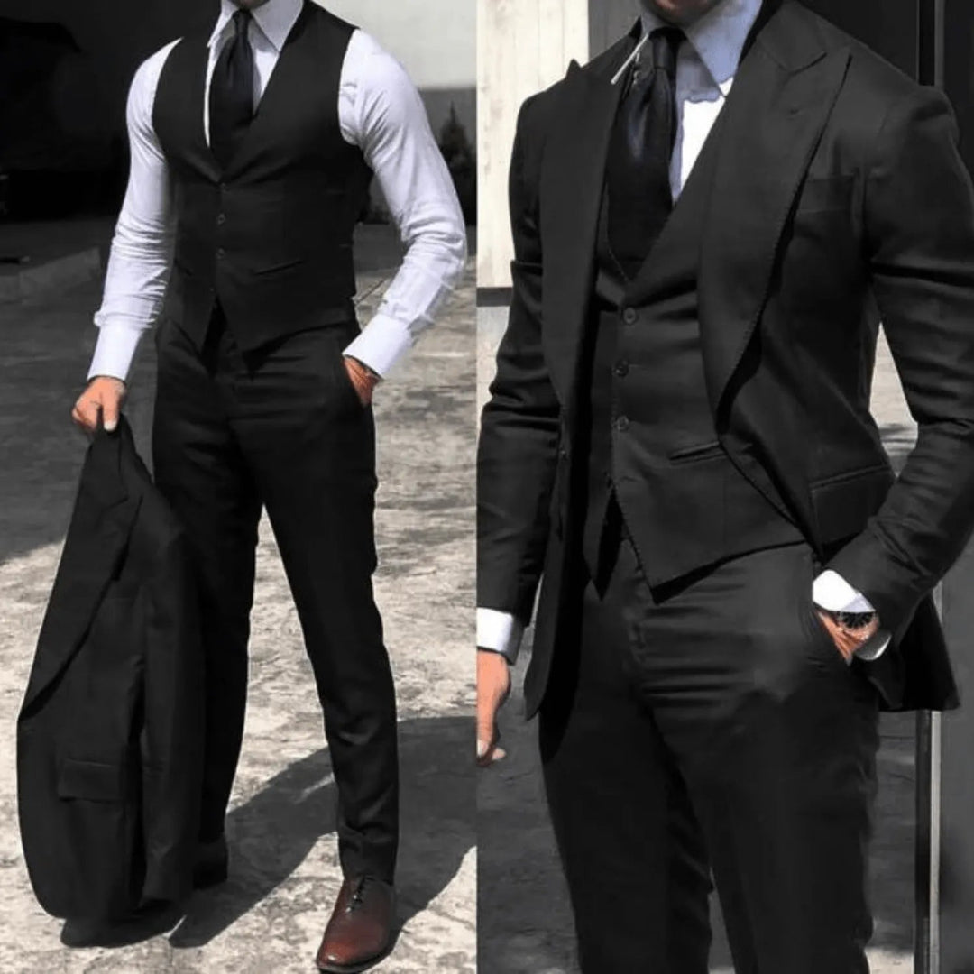 Men's Suit 3-Piece Classic High-Quality Fabrics Perfect for Formal Occasions, view 2 - Elena Harper