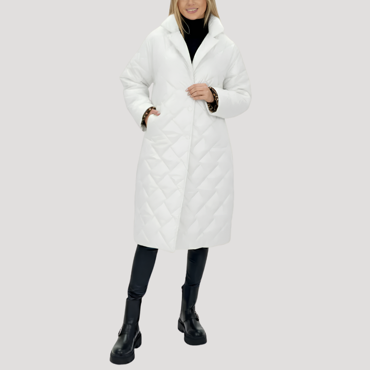 Long Quilted Winter Jacket for Women