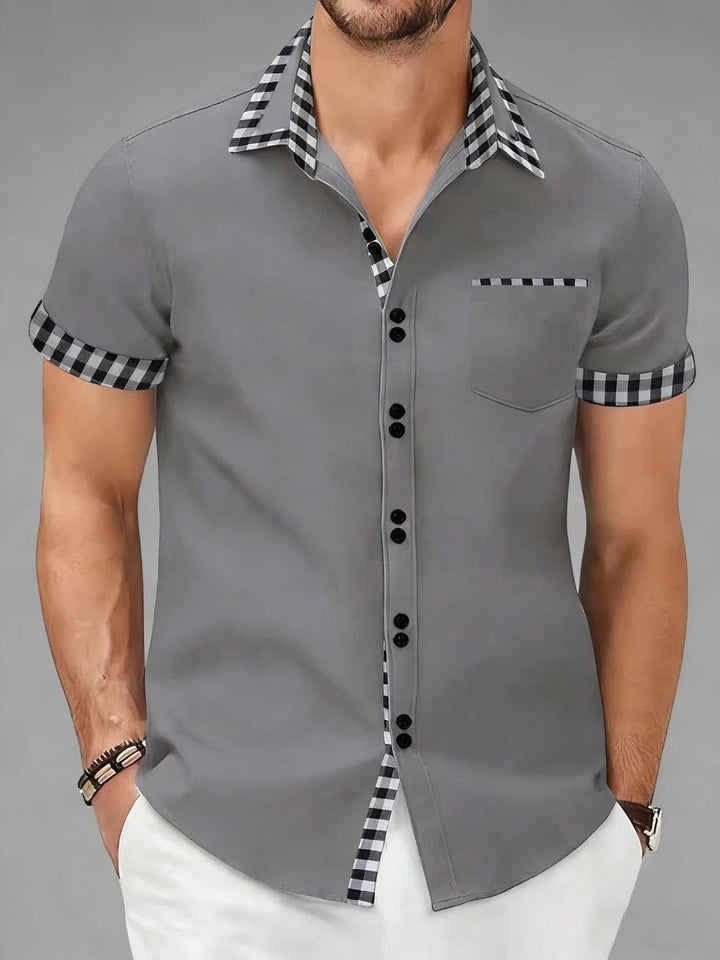 Gian Soft Checkered Shirt, view 3 - Elena Harper