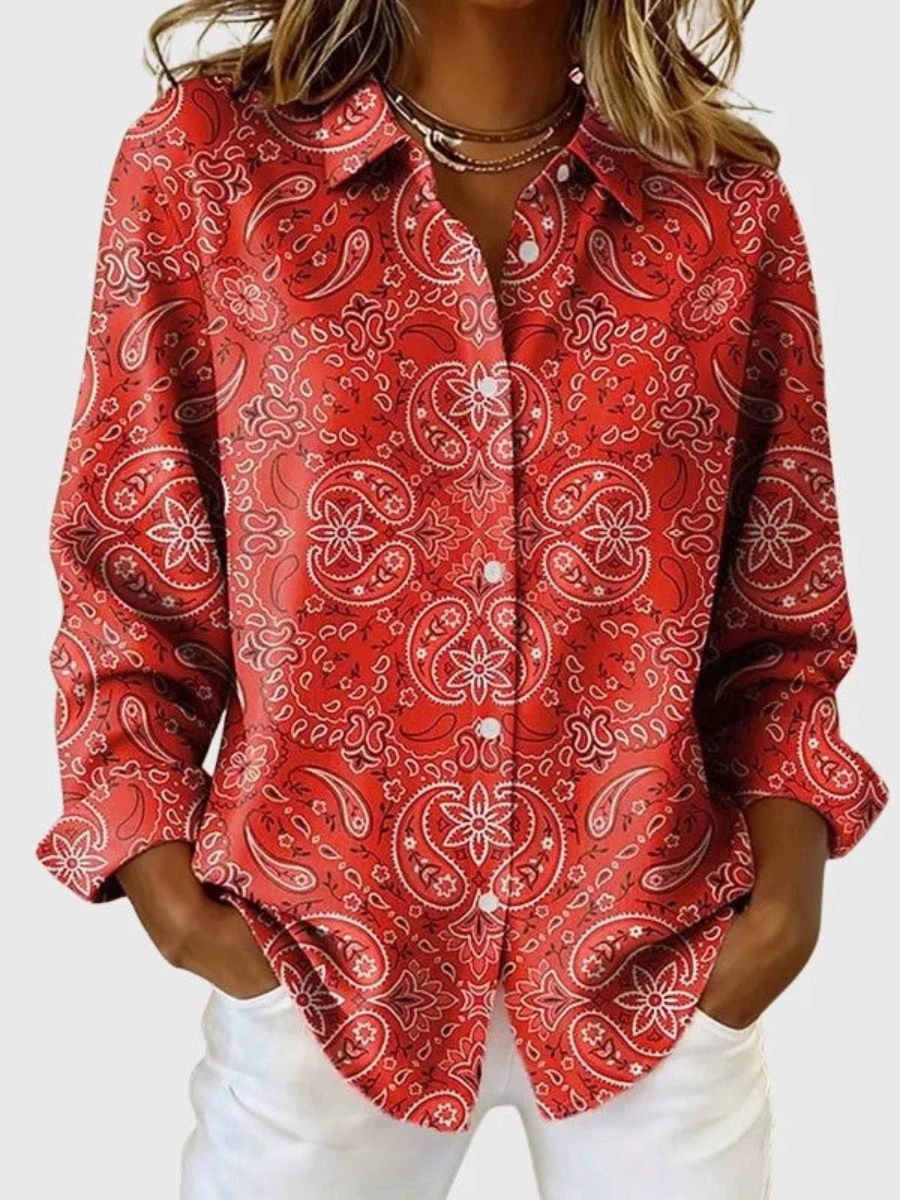 Women's Loose-Fit Paisley Print Shirt