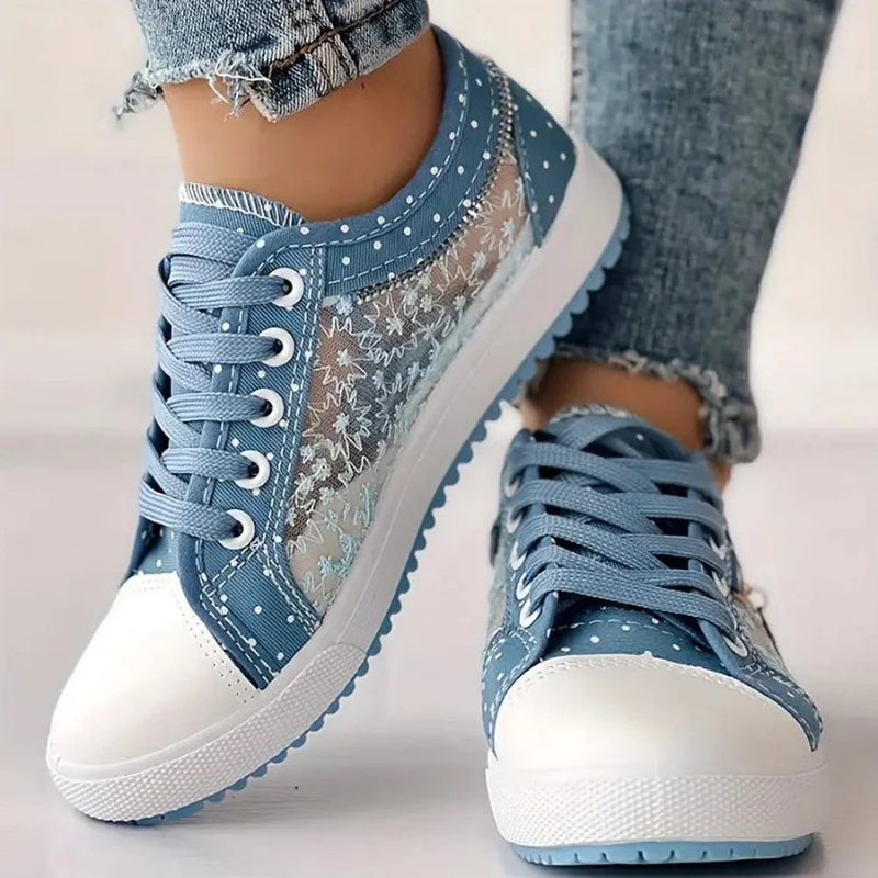 Elettra Lightweight Floral Sneakers, view 2 - Elena Harper
