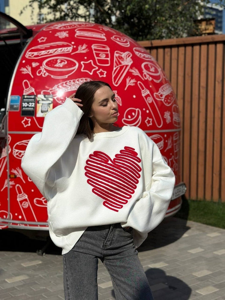 Oversized Love Sweater, view 3 - Elena Harper