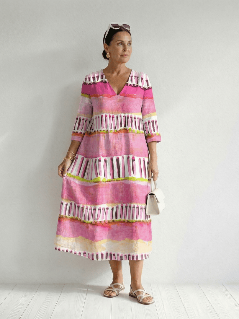 Calla™ Easy Flow Patterned Dress by Emma & Rose Cape Town, featuring lightweight fabric and a flowing, stylish design.