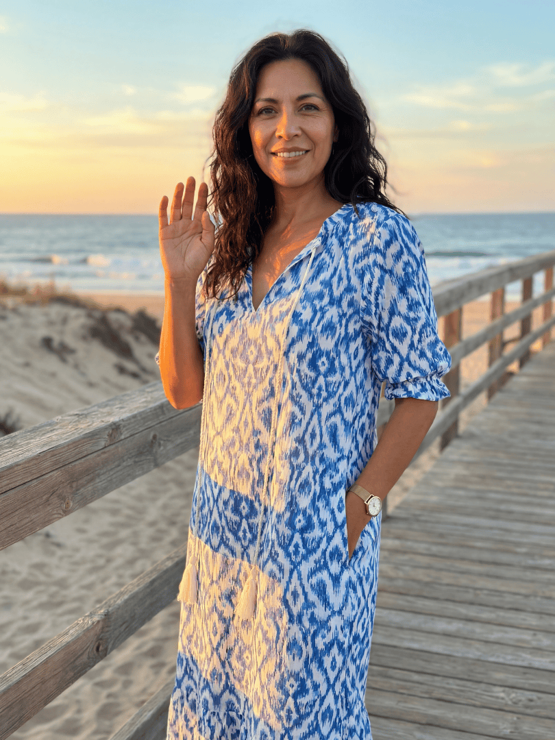 Emma & Rose Cape Town Jonah™ Coastal Midi Dress featuring lightweight fabric and a relaxed fit, perfect for casual summer wear.