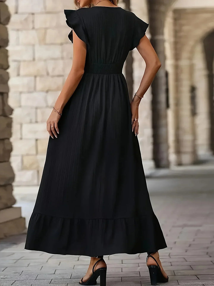 Eloise Ruffle Dress Versatile and Stylish, view 2 - Elena Harper