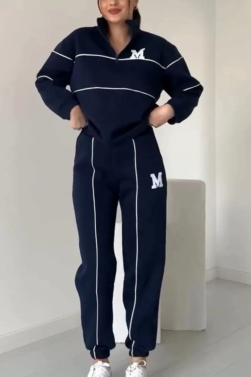 Desiree Sporty Lounge Set with Zip, view 6 - Elena Harper