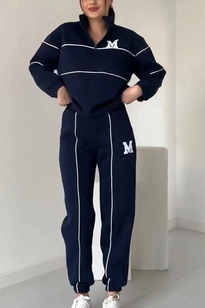 Desiree Sporty Lounge Set with Zip, view 6 - Elena Harper
