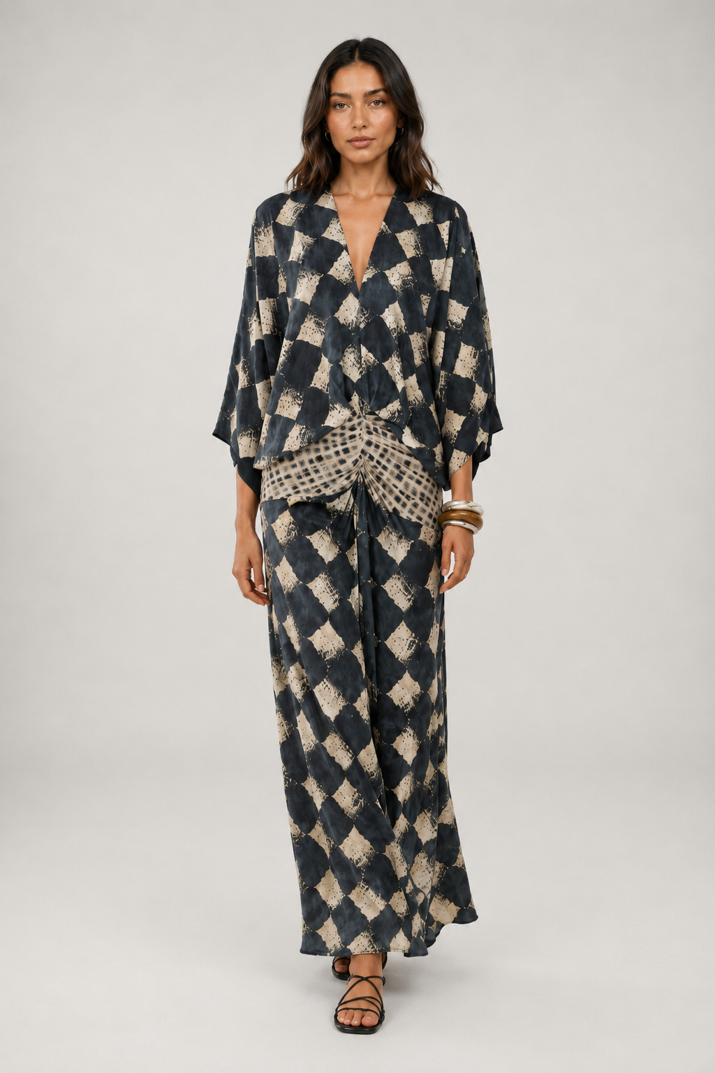 Jannie™ | Elegant Belly-Camouflaging Mosaic Dress