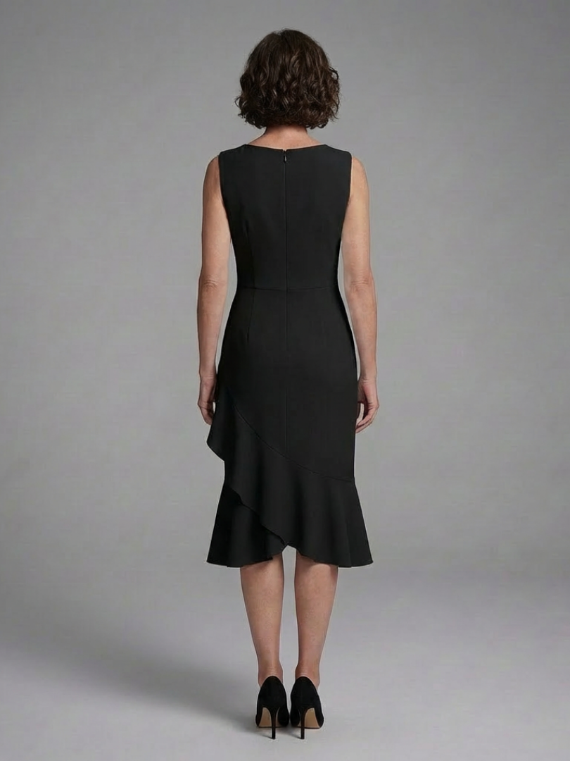 Cosima Sleeveless Wrap Detail Midi Dress - Elena Harper