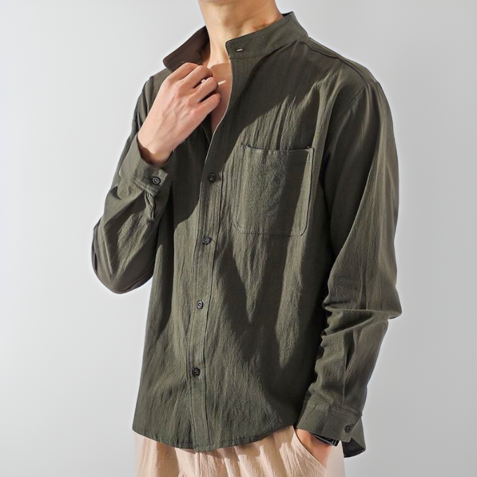 Breezy Button-Up Shirt, view 2 - Elena Harper