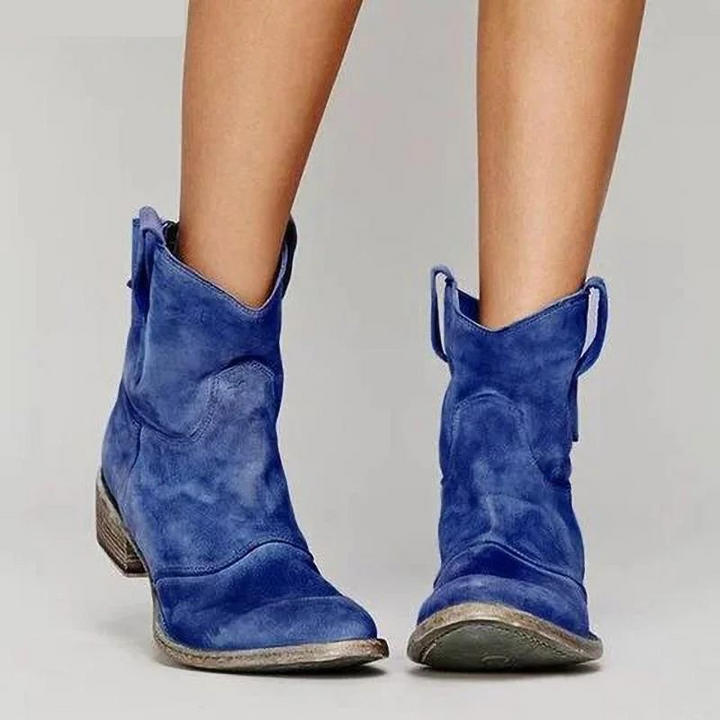 Carlotta Suede Ankle Boots, view 9 - Elena Harper