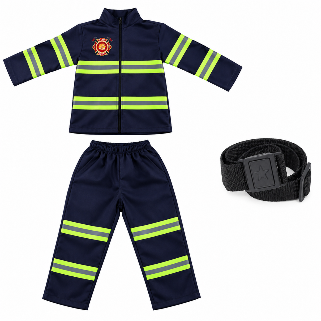 Kids Firefighter Costume Set with Helmet and Accessories