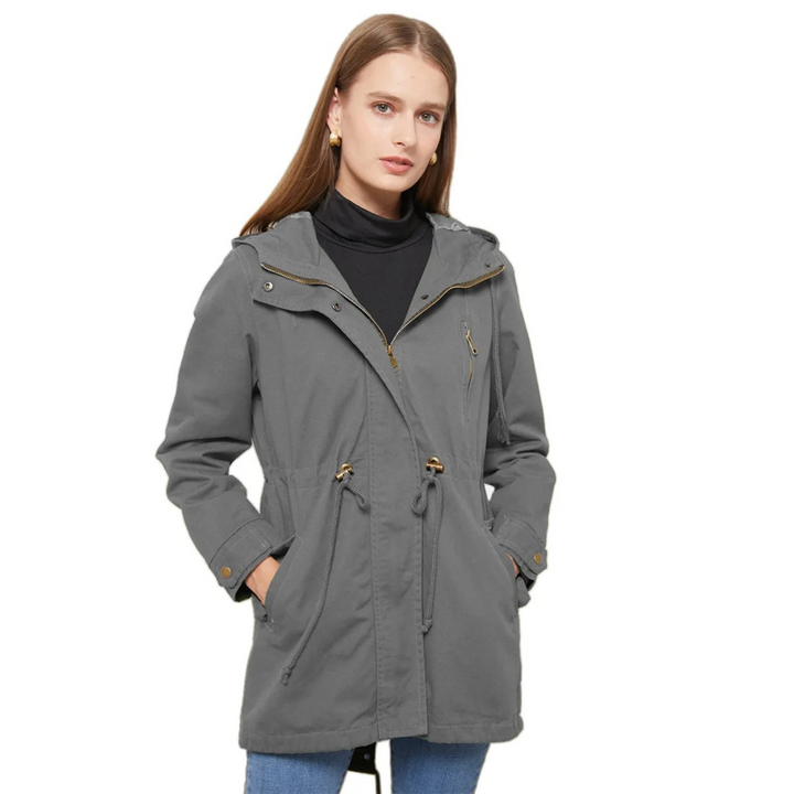 Lightweight and Casual Women's Windbreaker – Comfortable Hooded Jacket