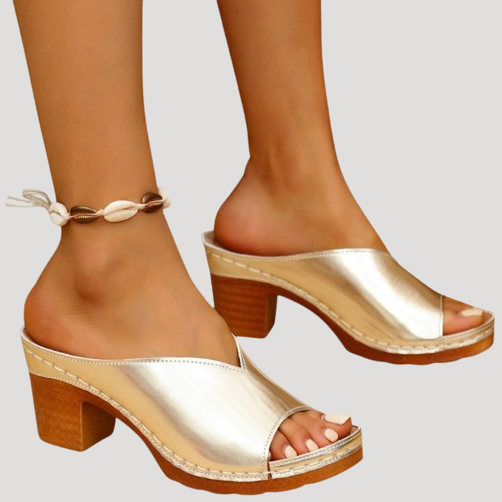 Elegant and Comfortable Women's Heeled Mules