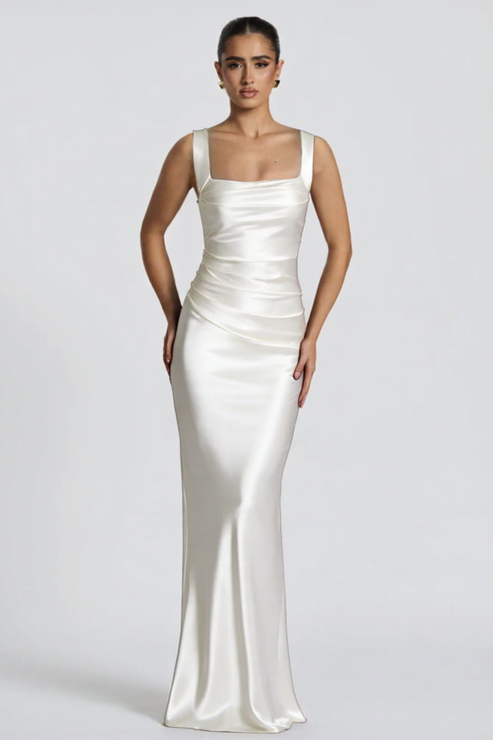 Draped Maxi Dress Evening Gala Occasion Outfit