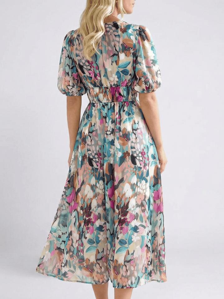 Eulalie™ gathered waist midi dress by Emma & Rose Cape Town, featuring a stylish silhouette and elegant design.