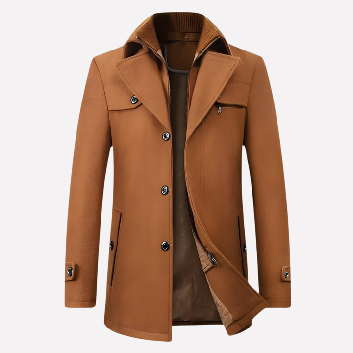 Men’s Classic Wool Coat - Elena Harper