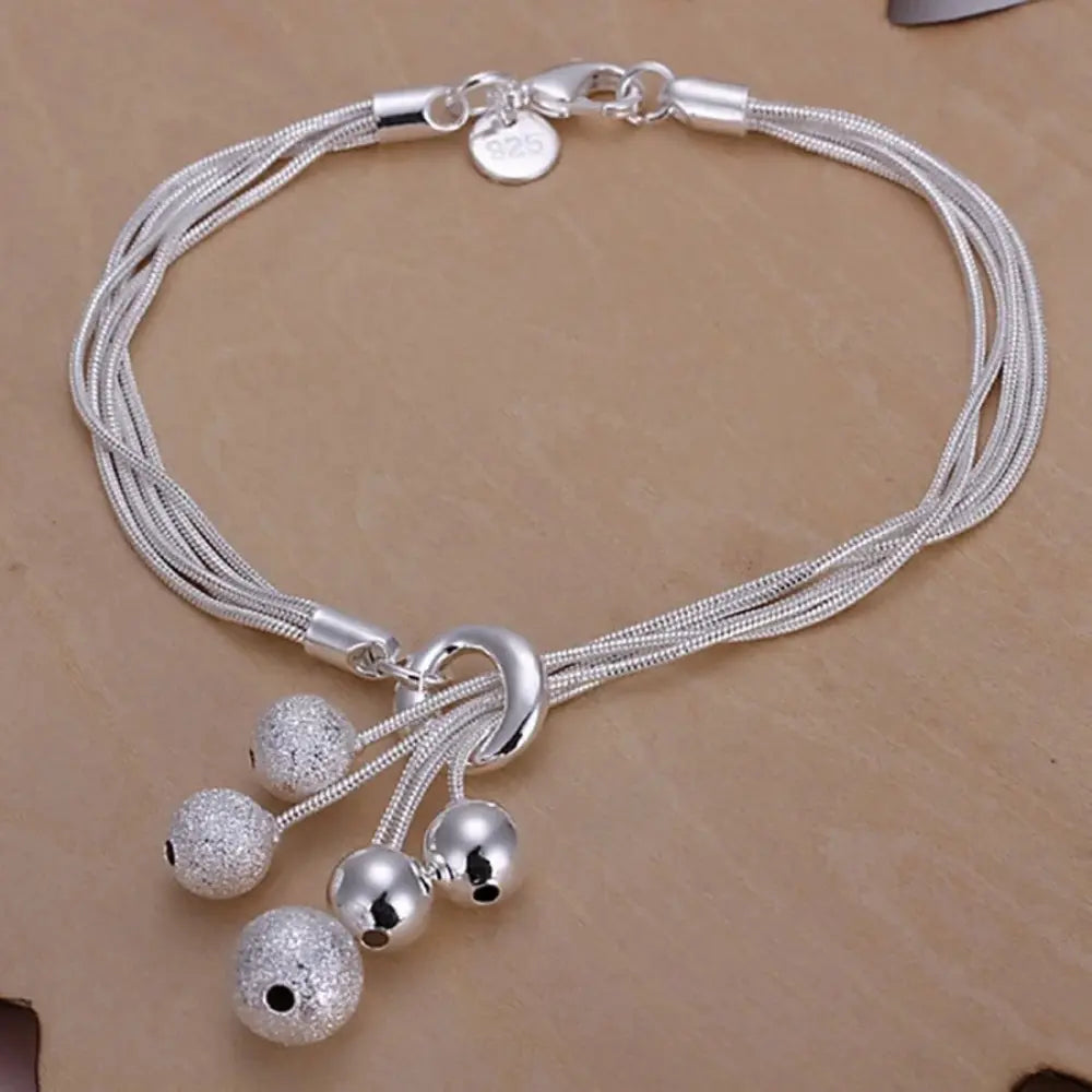 Women's 925 Sterling Silver Chain Bracelet - 5 Styles