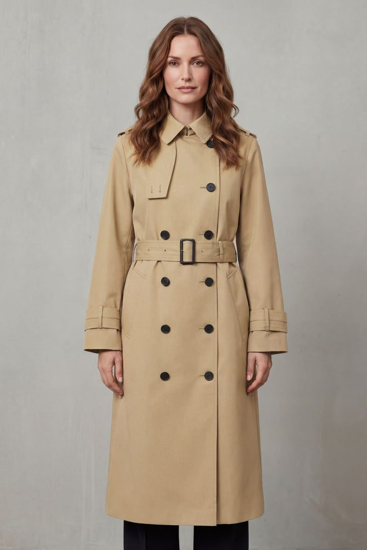 Women's Timeless Double-Breasted Trench Coat Wilhelmina, view 2 - Elena Harper