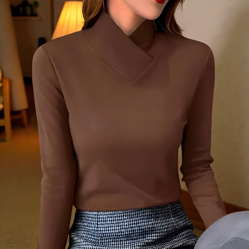 Mira™ | Elegant Minimal Long Sleeve Top