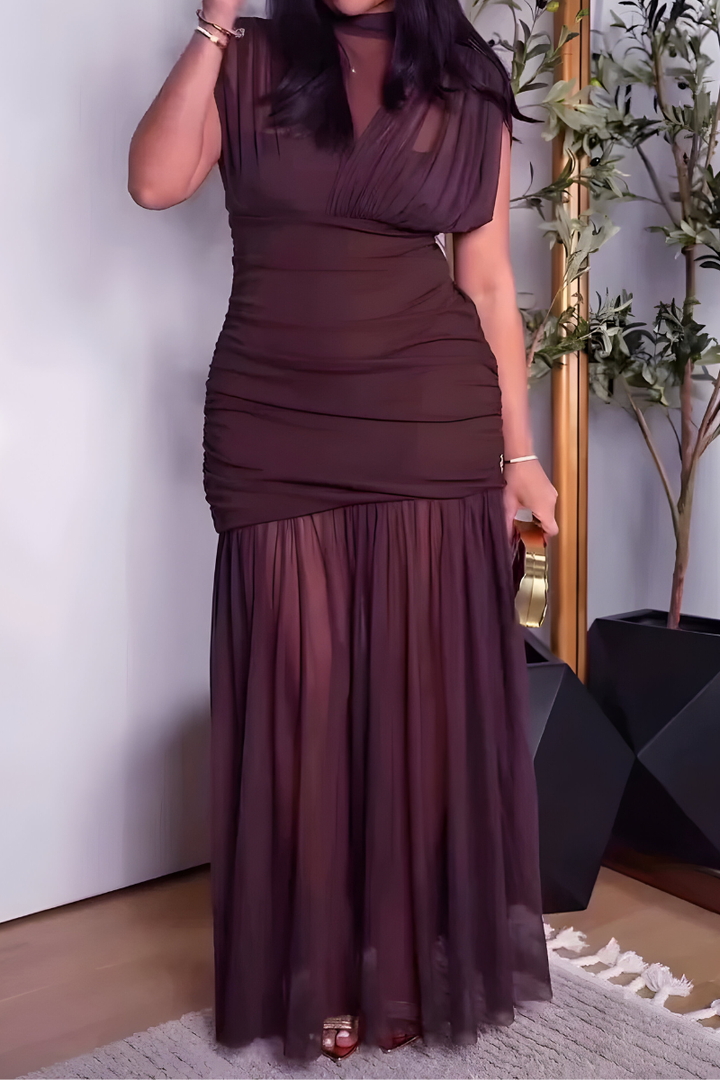 Amaya™ | Stylish Pleated Maxi Dress
