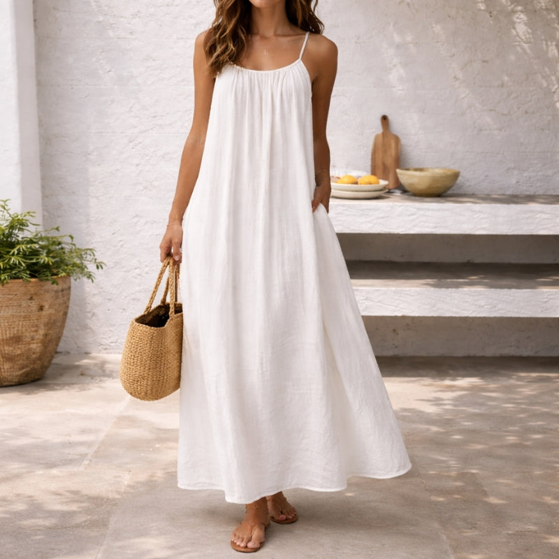 Trinidad | Women's Maxi Dress with Thin Straps and Loose Fit