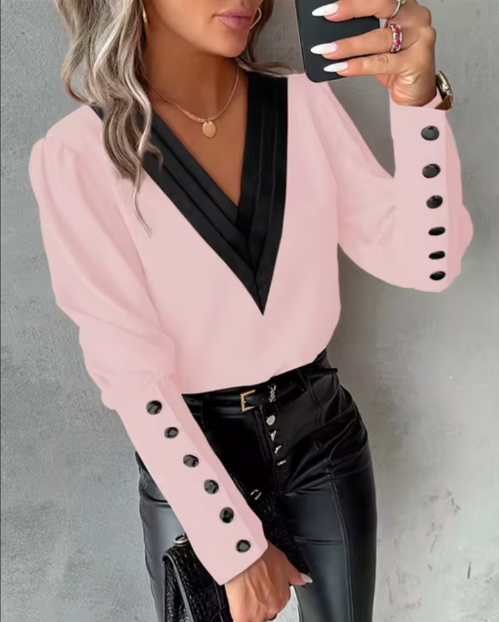 Lilou – Elegant blouse with V-neck | Stylish & comfortable for every season