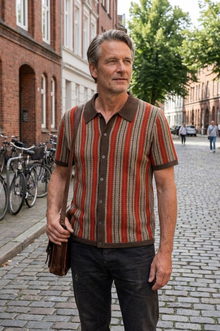 Men's Knit Polo | Jacquard