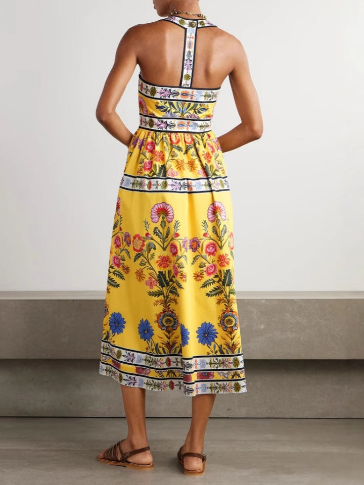 Casual Strapless Midi Dress