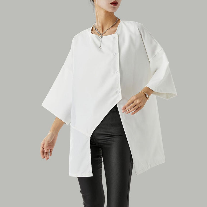 Barbara - Elegant Asymmetrical Blouse