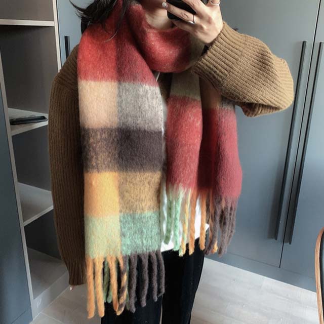 Warm Plaid Scarf