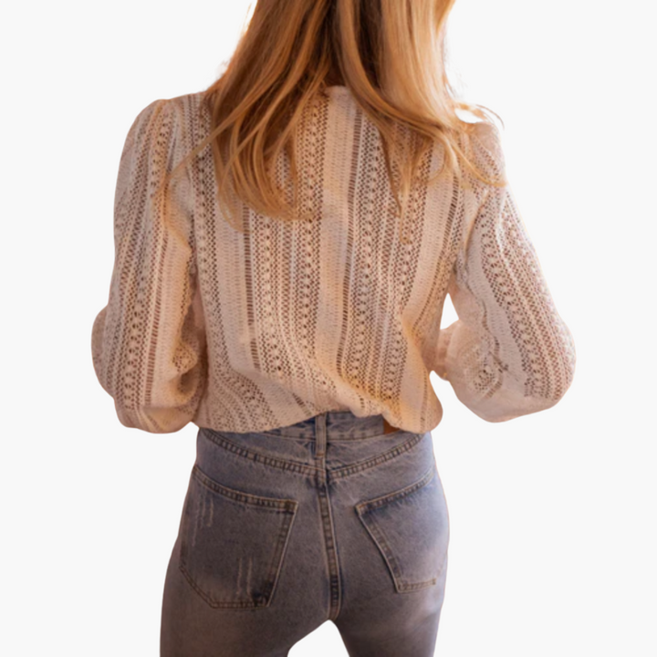 Alice Stylish Elegant V-Neck Blouse - Elena Harper