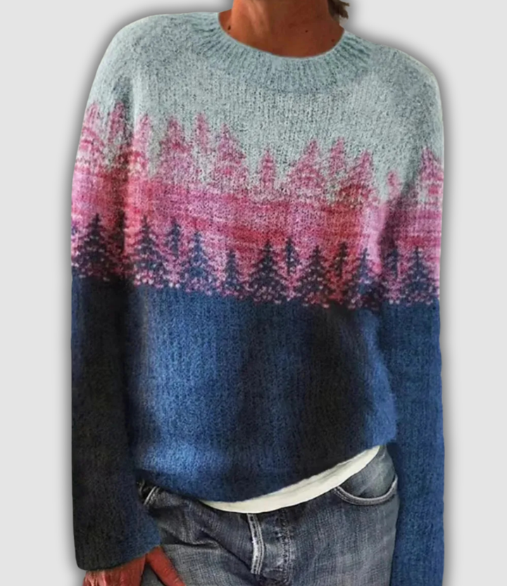 Emma & Rose Cape Town retro sweater featuring a cozy, vintage-inspired design in vibrant colors.
