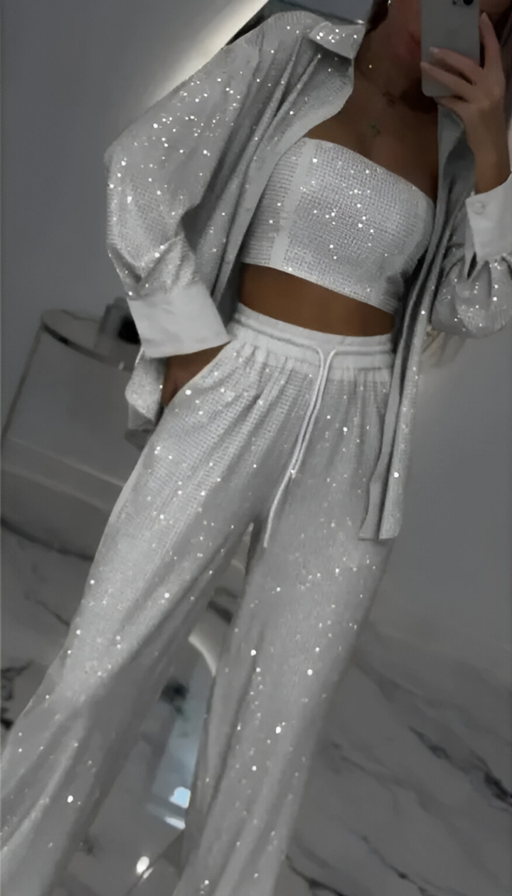 Nola™ | Modern Sequin 3-Piece Lounge Set