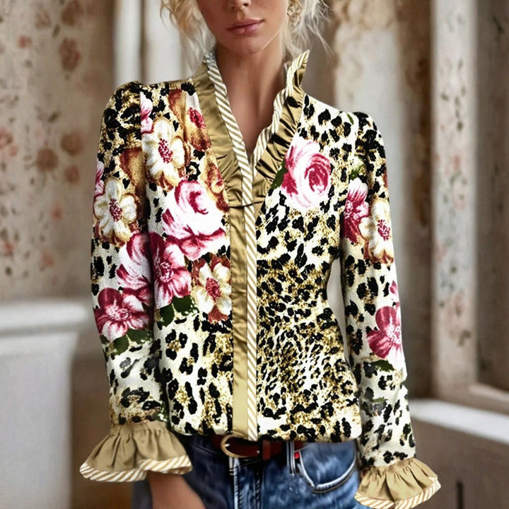 Vintage Floral Print Blouse