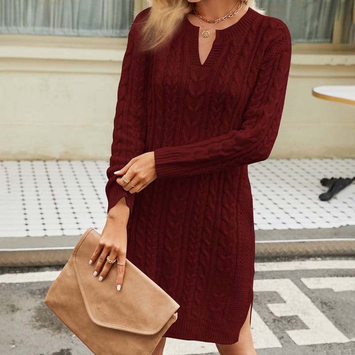 Casual Twisted Knit Dress