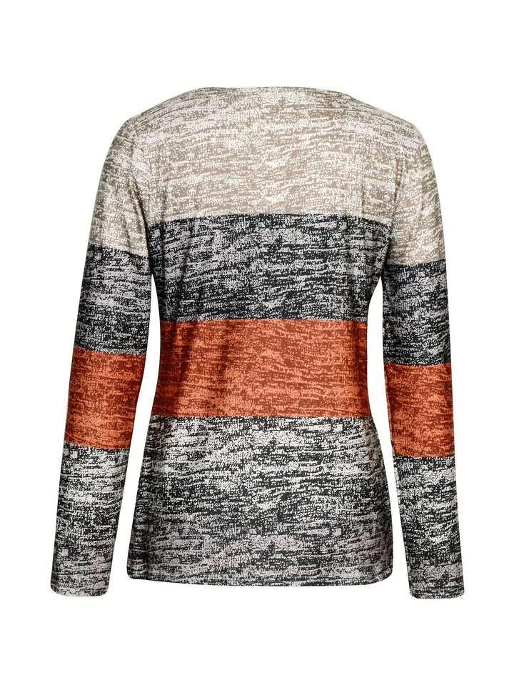 Ines | Modern Colorblock Zip-Top for Everyday Wear