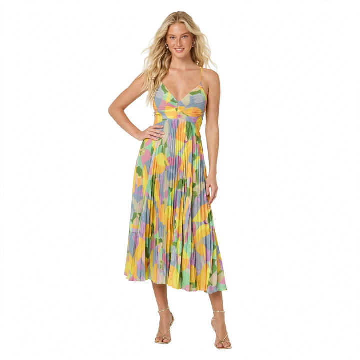 Amelia Sheppard | Pleated Floral Summer Dress For Women
