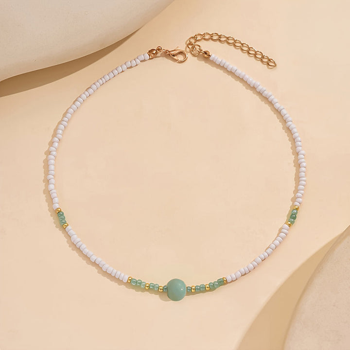 Bohemian Beaded Necklace, view 3 - Elena Harper