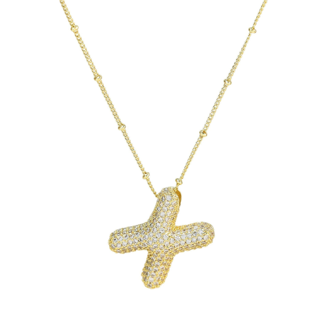 Savannah | Diamond Bubble Letter Necklace