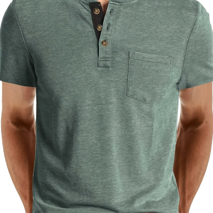 LAURENT MONACO | MEN'S HENLEY T-SHIRT