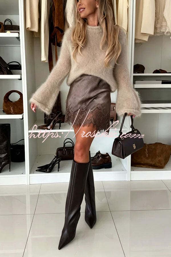 Elena Flared-Sleeve Mohair Sweater