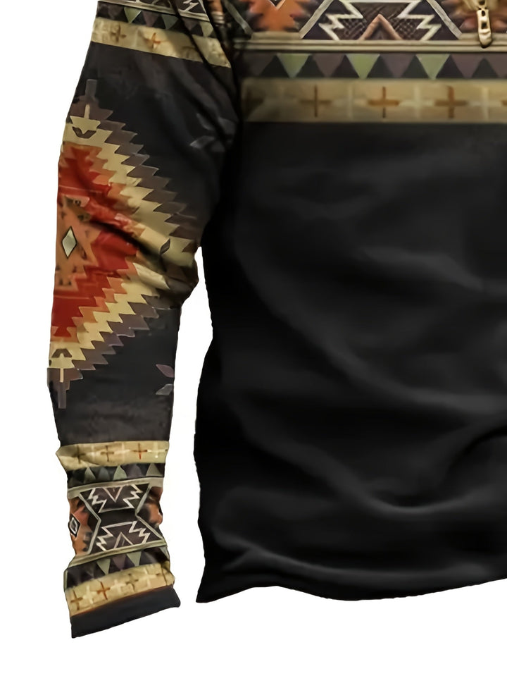 Rylan Southwestern Half-Zip Pullover, view 4 - Elena Harper