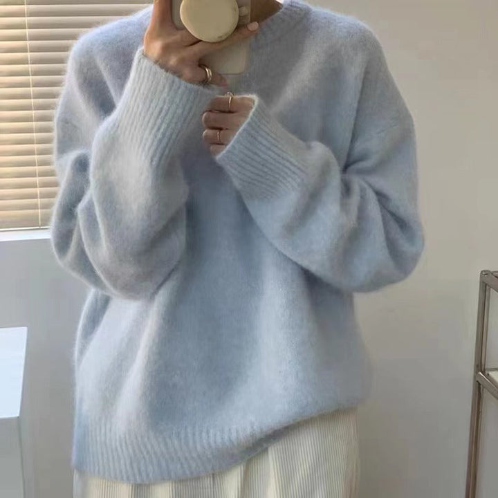 Women's Luxurious Oversized Mohair Blend Jumper - Elena Harper
