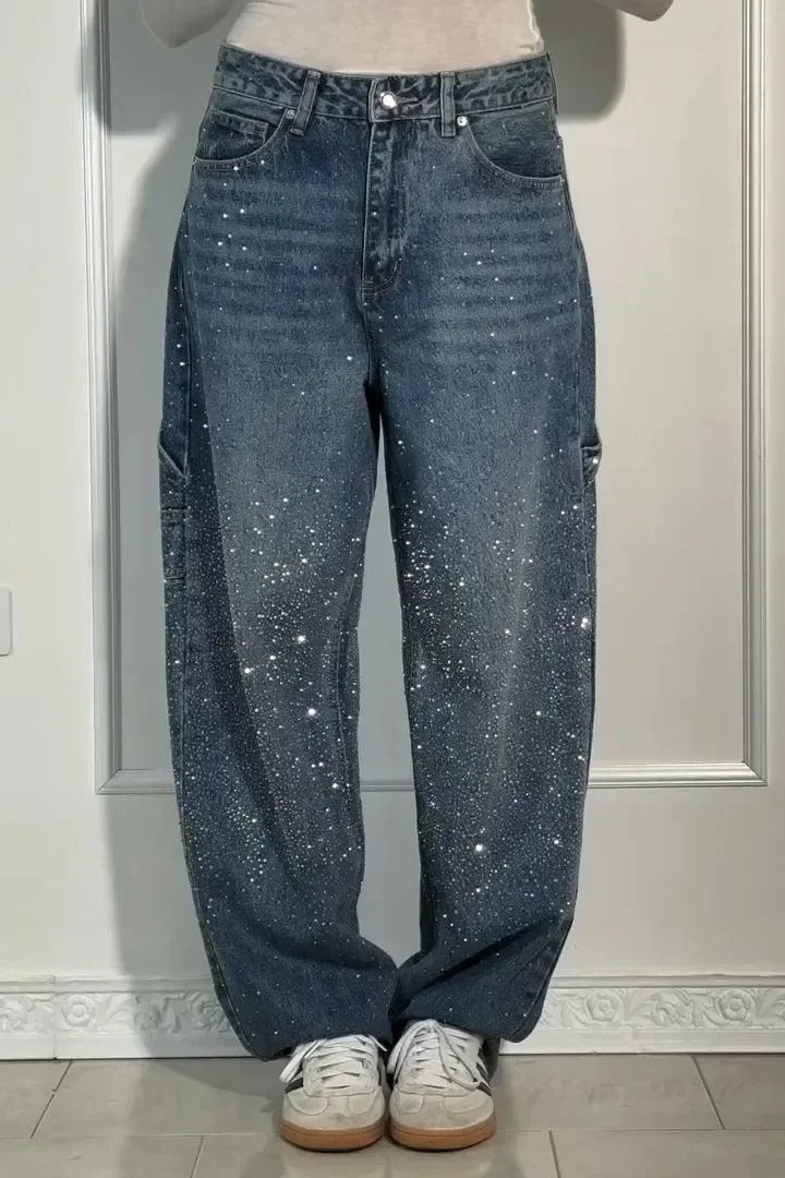 Victoria | High-Waist Glitter Jeans