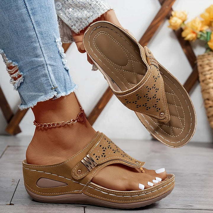 Anazza Comfortable Everyday Sandals with Wedge Heel, view 5 - Elena Harper